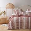 Tempo Cotton Jacquard Quilt Cover Set Red -  Queen Bed