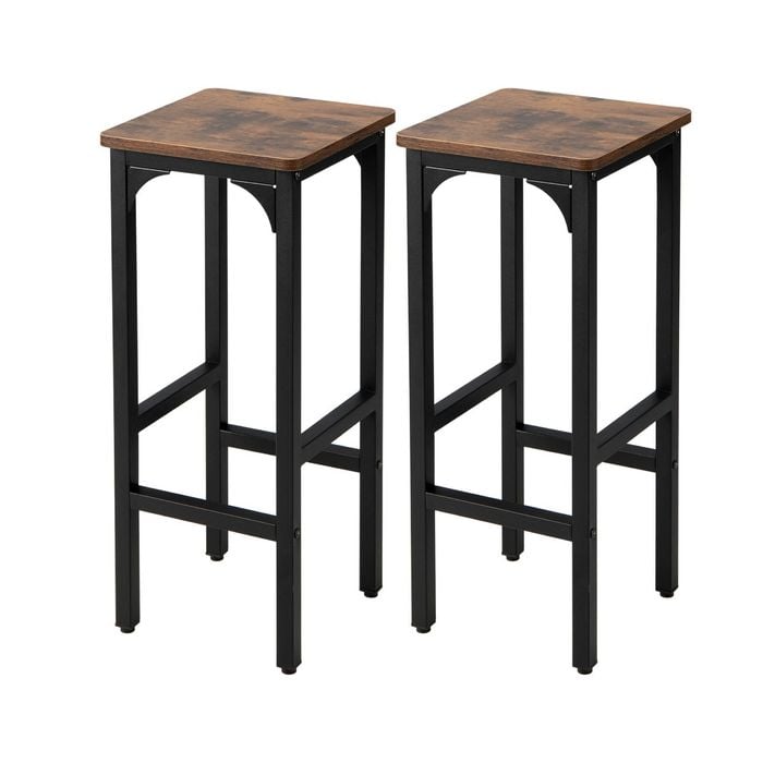 Costway 2x Bar Stools Wooden Dining Chairs 71.5cm