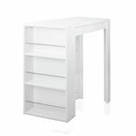 Artiss Bar Table 3 Level Storage Shelf Wine Rack White