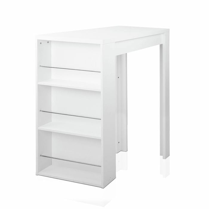 Artiss Bar Table 3 Level Storage Shelf Wine Rack White