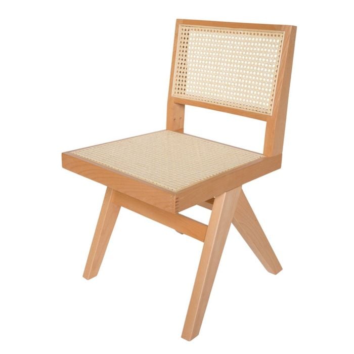 Sk Designer Living | Replica Pierre Jeanneret Chandigarh Dining Chair | Natural
