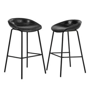 Oikiture 2x Bar Stools Barstool PU Leather