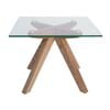 Sk Designer Living | Amber Collection | Square Glass Side Table - Natural