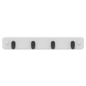 Mode 4 Black Hooks On White Board Key Rack
