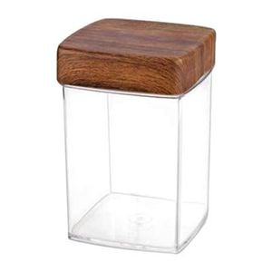 Evelin Food Storage Canister Square With Lid 100x100x140mm Kitchen Pantry Storage