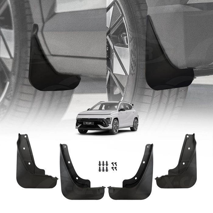Mud Flaps Splash Guards For Hyundai Kona 2023-onwards Mudguard Fender Front And Rear Set Of 4