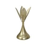 Aura Leaves Taper Candleholder 14x32cm