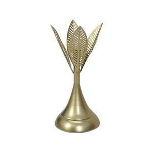 Aura Leaves Taper Candleholder 14x32cm