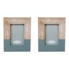 2PK LVD Pinewood Modern Glass Photo/Picture Frame 4x6 18x23x2cm Denim