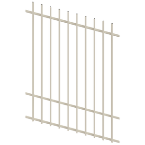 ProtectorAl 0350-1200W x 1500H Surfmist Radiator Pool Fence Panel Raked Up to 15º