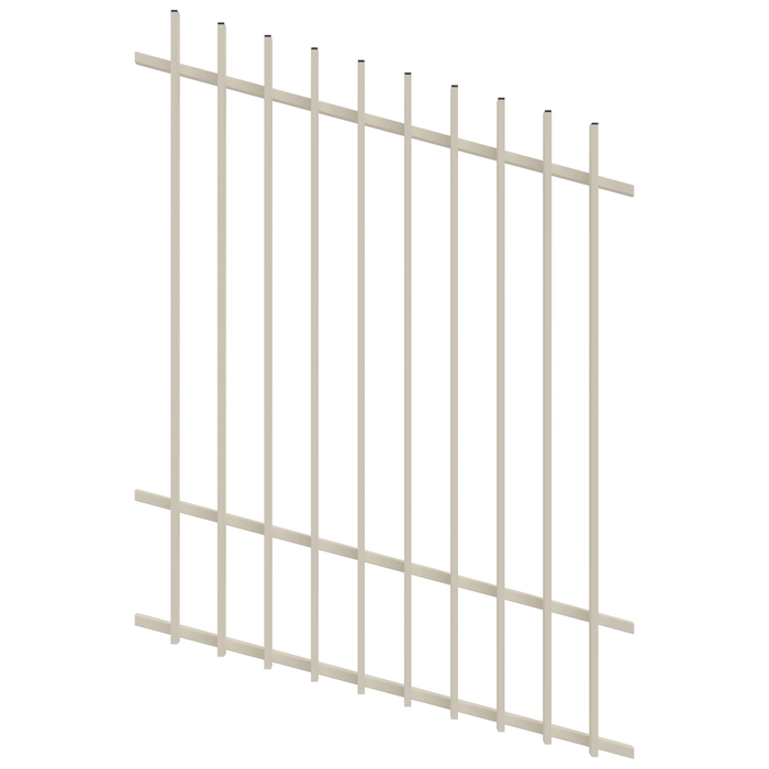 ProtectorAl 0350-1200W x 1500H Surfmist Radiator Pool Fence Panel Raked Up to 15º