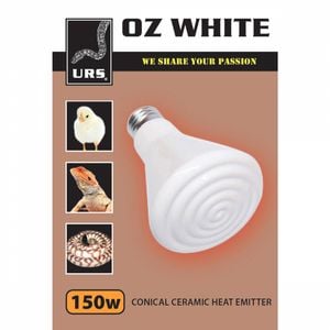 Urs Oz White Ceramic Globe Infrared Heat Emitter 150w