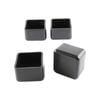 Surface Gard 25mm Black Square Plastic External Chair Tip - 4 Pack