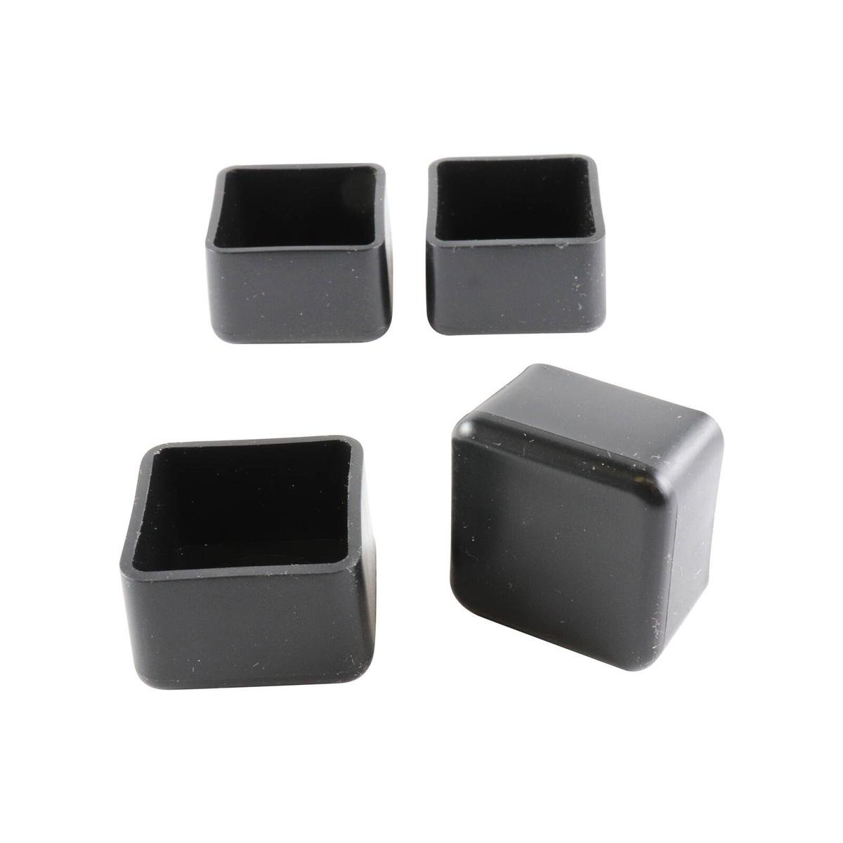 Surface Gard 25mm Black Square Plastic External Chair Tip 4 Pack Bunnings Australia