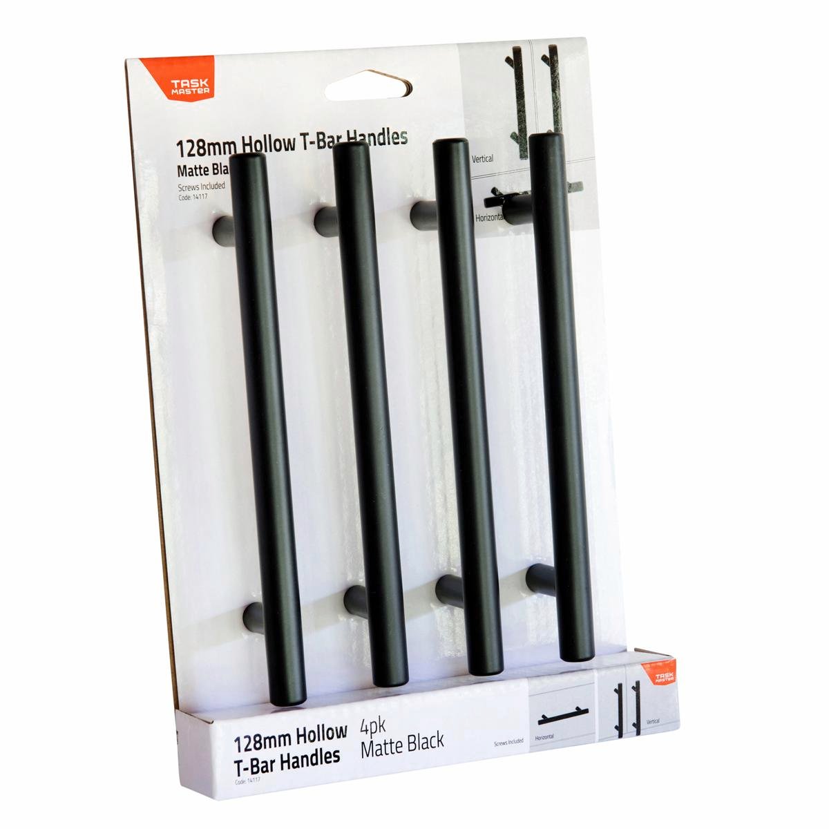 Taskmaster 128mm Matte Black Hollow T Handle - 4 Pack - Bunnings New ...