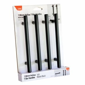 Taskmaster 128mm Matte Black Hollow T Handle - 4 Pack