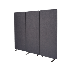 ZIP Acoustic Room Divider 3 Panel Set 1650x1830x28mm Graphite