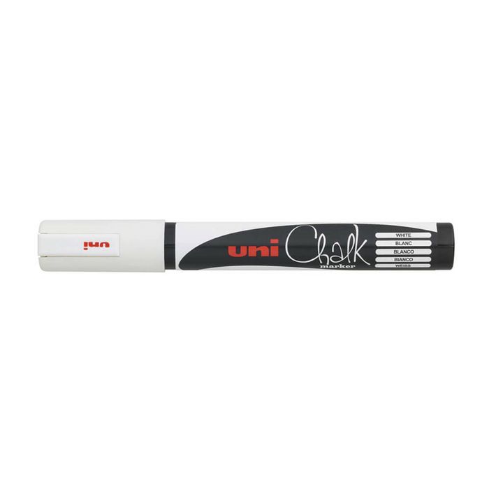 Uni Bullet Tip Chalk Marker 1.3mm (White)