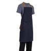 Southside Bib Apron Denim Blue With Tan Ties Hospitality Kitchen Uniform