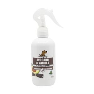 Smiley Dog 2 In 1 Soap And De-Tangler Pet Spray Bottle 250ml Avocado & Vanilla