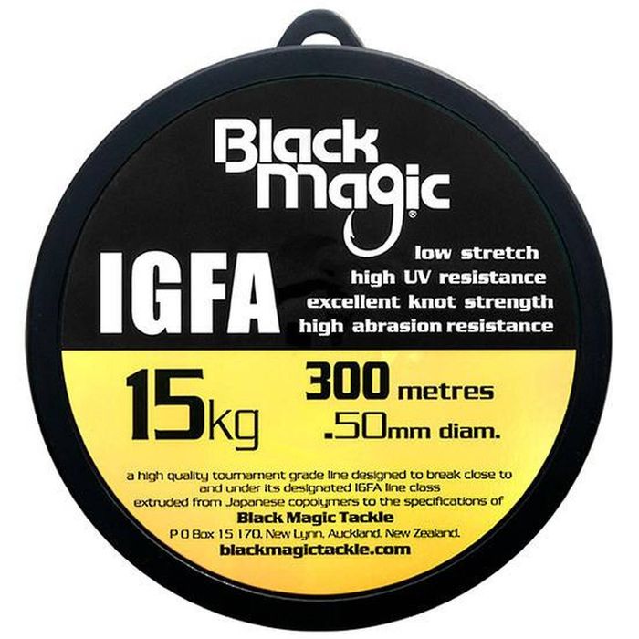 Black Magic 300m IGFA Hi Viz Yellow Monofilament Fishing Line 15kg