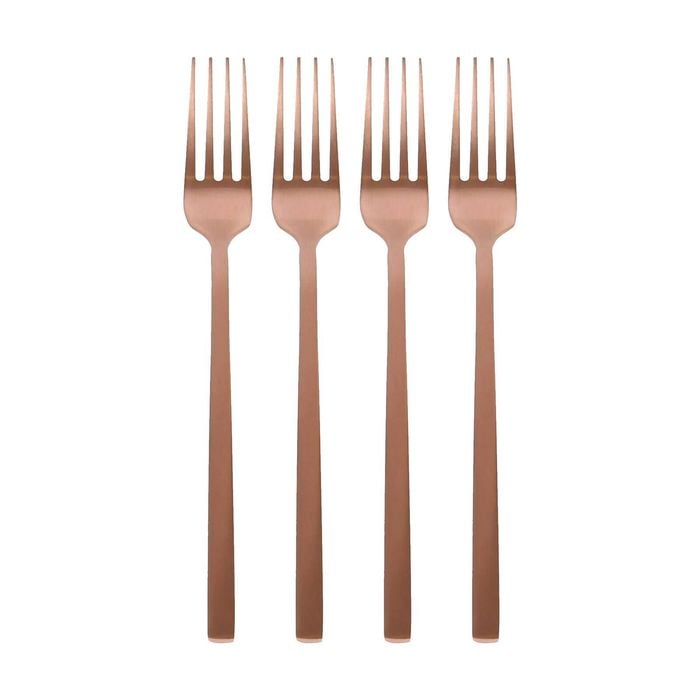 Argon Tableware Stainless Steel Dinner Forks - 19.5cm - Pack of 4