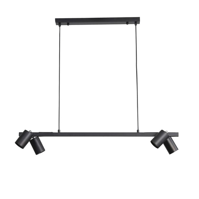 Oriel Lighting Bridge 4lt Spot Pendant Light Black