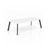 Olg Flare Table 4 Leg Black Frame White Top L2400mm X W1200mm