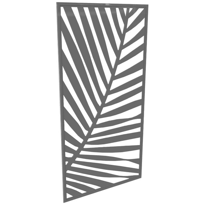 ProtectorAl 300-940 x 941-1840mm Light Charcoal Palm Framed Composite Decorative Panel