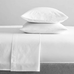 Renee Taylor Mega King Bed Sheet/Pillowcase Set 300TC Organic Cotton Bedding WHT