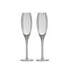 4pc Tempa Sienna Rippled Champagne Flute Drinking Glasses Set 25cm Clear