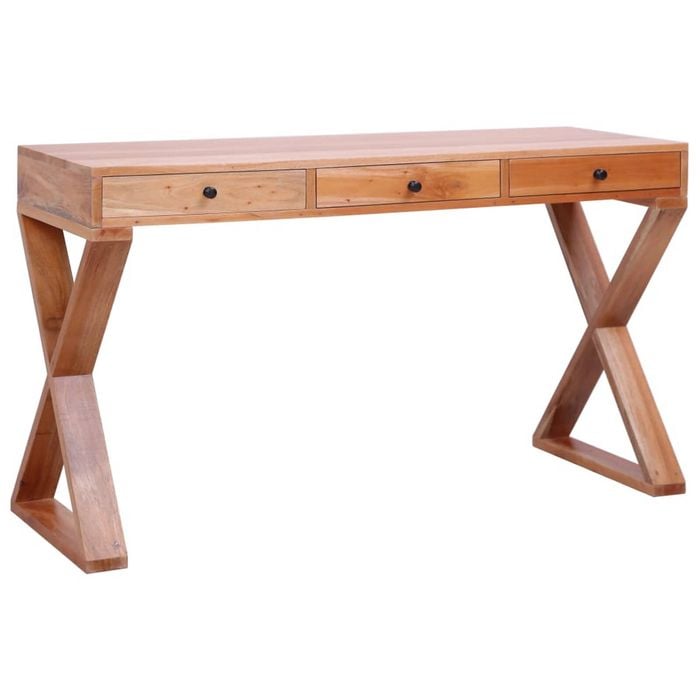 vidaXL Computer Desk Natural Corner Office Writing Desk