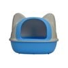 YES4PETS Large Hooded Cat Toilet Litter Box Tray House With Scoop Blue