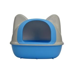 Yes4pets Large Hooded Cat Toilet Litter Box Tray House With Scoop Blue
