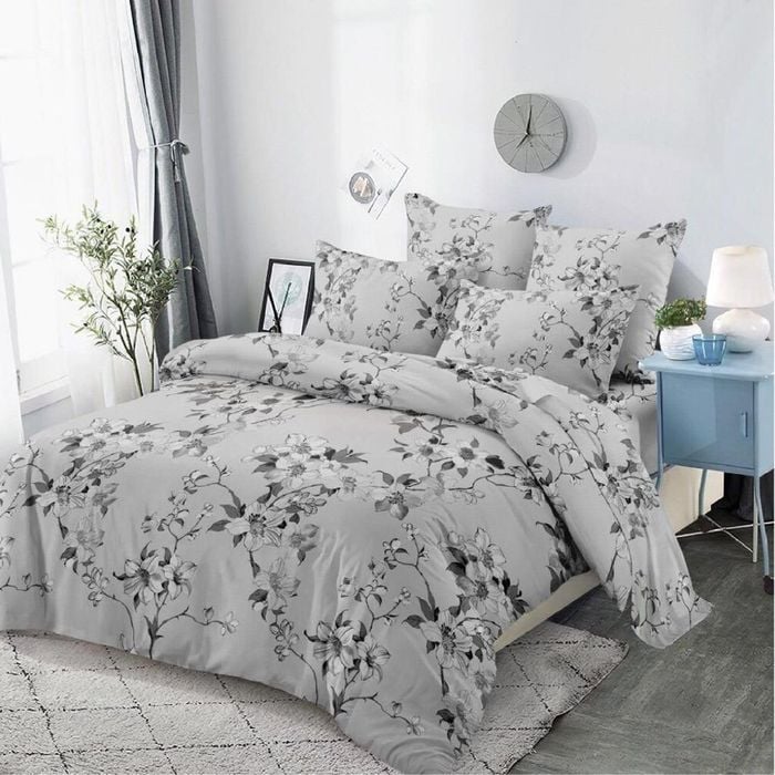 Dreamfields Queen Daisy Design Quilt Doona Duvet Cover Set