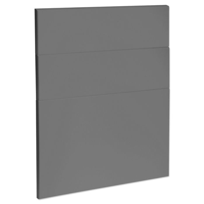 Kaboodle 600mm Smoked Grey Modern 3 Drawer Panels
