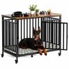 Advwin Dog Crate Furniture Heavy Duty Dog Cage Kennel + Pet Heating Pad