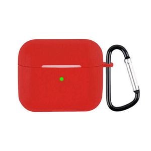 Silicone Case Protective Soft Cover Shell Key Chain - For Apple AirPods 3rd Generation (Red)