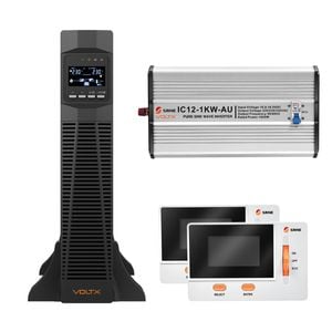 VoltX UPS 2000VA 2000W + 12V 1KW Inverter LCD Display Home Backup Power System