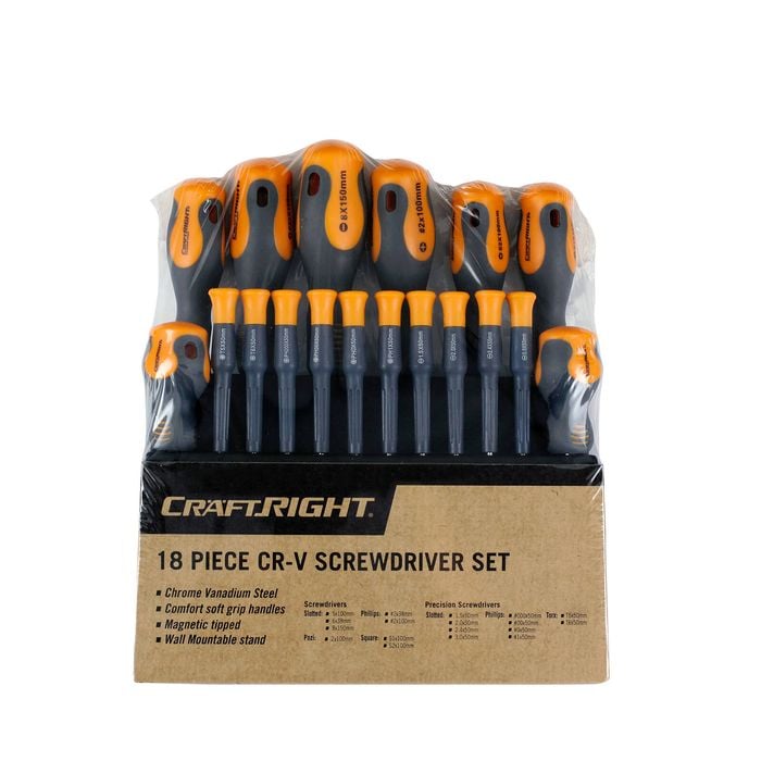 Craftright Screwdriver Set With Stand - 18 Piece