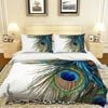 3D Peacock Feather 205 Bed Pillowcases Quilt King Size