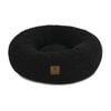 Charlie's  Teddy Fleece Round Calming Dog Bed - Charcoal - Medium