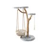 Cmisstree 151cm Modern Pet Cat Tree Scratcher W/ Hanging Hammock