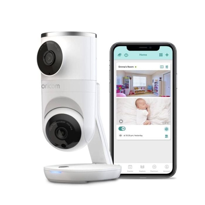 Oricom OBHDUAL Smart Baby Video HD Dual Camera Motorised Pan Tilt