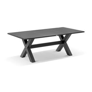 Tahitian 2.1m Outdoor Aluminium Rectangle Dining Table Charcoal