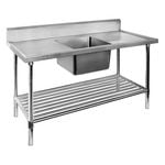 Modular Systems Single Centre Sink Bench & Pot Undershelf - 1200mm W x 600mm D x 900mm H
