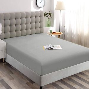 2000TC Ultra Soft Super King Fitted Sheet Set- Silver Gray