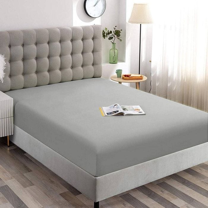2000TC Ultra Soft Super King Fitted Sheet Set- Silver Gray