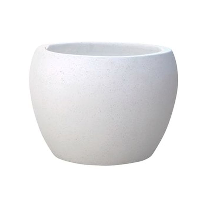 Northcote Pottery Small White Precinct Lite Moon Garden Pot