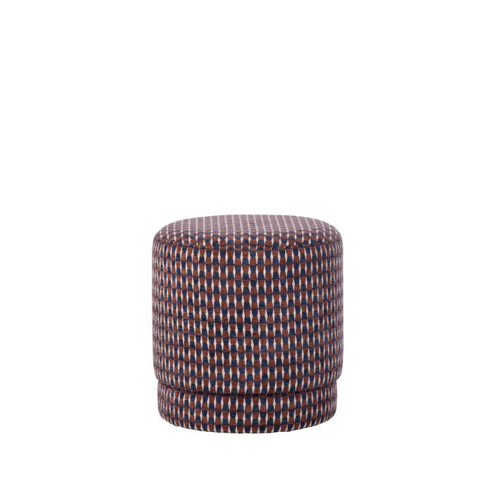 Amalfi Kiran Stool Rust & White 40.5x40.5x41.5cm